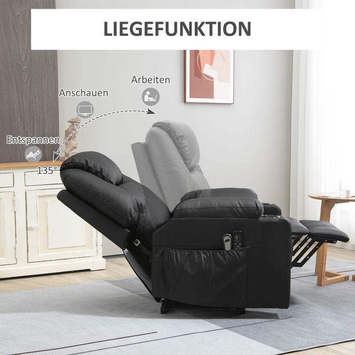 Image du produit Swisshandel24 Fauteuil releveur électrique, fauteuil de massage, avec fonction allongée, avec télécommande