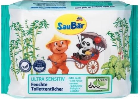 Immagine prodotto dm SauBär Salviette igieniche umidificate ultra sensibili (2x60 pezzi) (60 Pezzo/i)