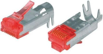 Hirose Electronic Modularstecker TM21, Cat.6 (nur Stecker ohne Knickschutztülle und Kabelführung "Guide Plate"), VPE 5