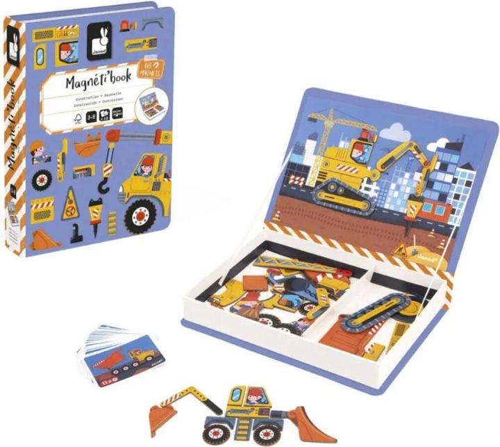Immagine prodotto Janod Magnetbuch Baustelle (Multilingue, 3 - 8 anni)