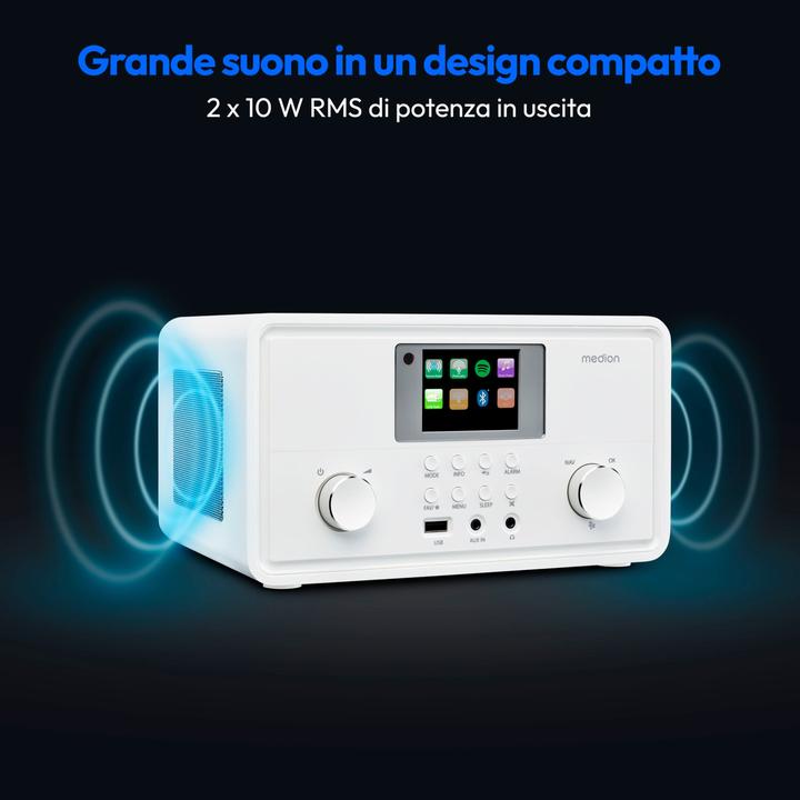 Actual product image Medion Life P85027 Stereo (DAB+, FM, Internet radio, Bluetooth, Wi-Fi)