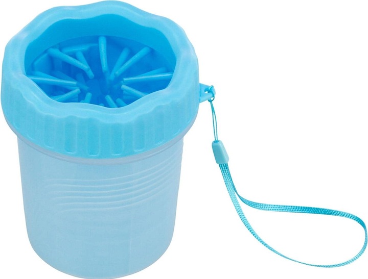 Trixie Pulisci zampe S-M, silicone/PP, blu (Cane)