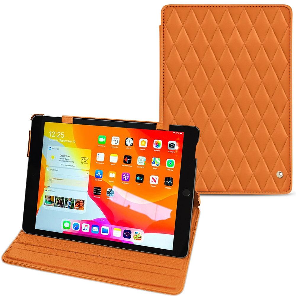 Noreve Lederschutzhülle horizontal (iPad 10.2 2019), Tablet Hülle, Orange