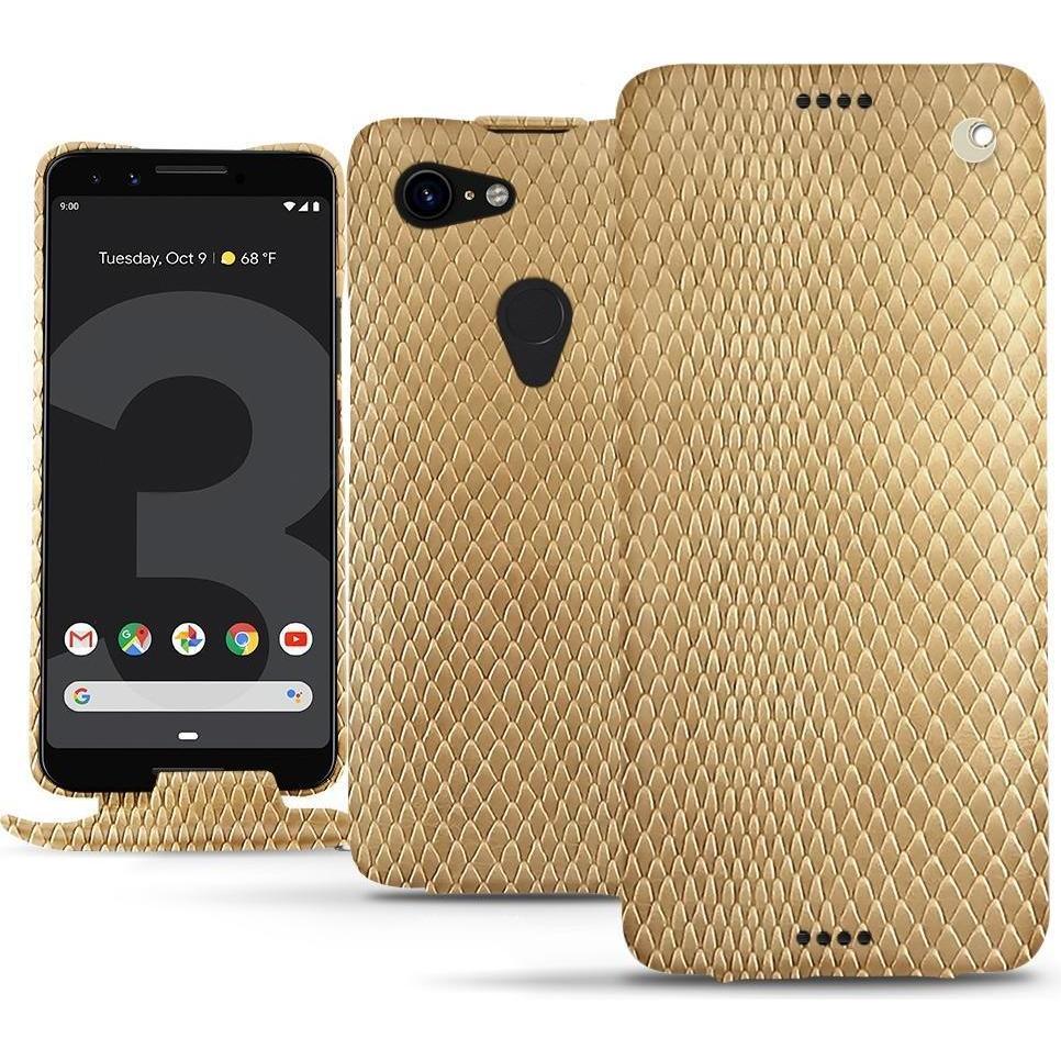 Noreve Lederschutzhülle vertikal (Google Pixel 3), Smartphone Hülle, Beige