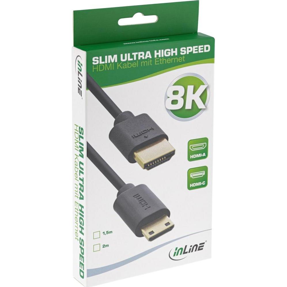 Thumbnail - InLine Slim Ultra High Speed HDMI Kabel (1.50 m, HDMI), Video Kabel