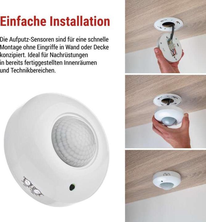 Produktbild Emos Bewegungsmelder (PIR-Sensor) IP20 1200W Weiss (6 m)