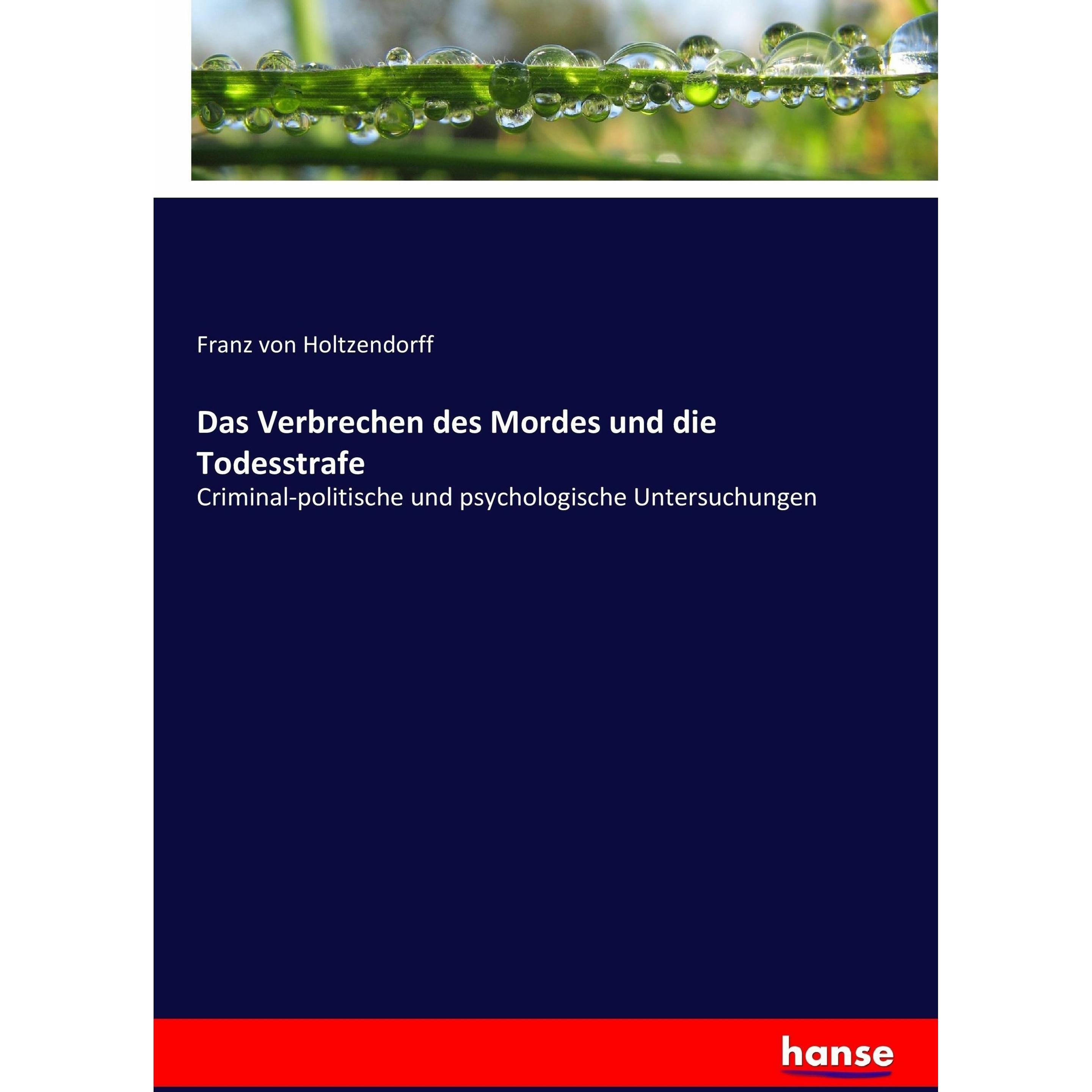 Das Verbrechen des Mordes und die Todesstrafe, Fachbücher von Franz Von Holtzendorff