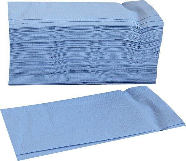 Produktbild Hygostar Handtuchpapier, 25 x 23 cm, Falzung V-Falz/ZZ-Falz, 2-lagig, blau, 15 Pack à 210 Blatt (15 x)