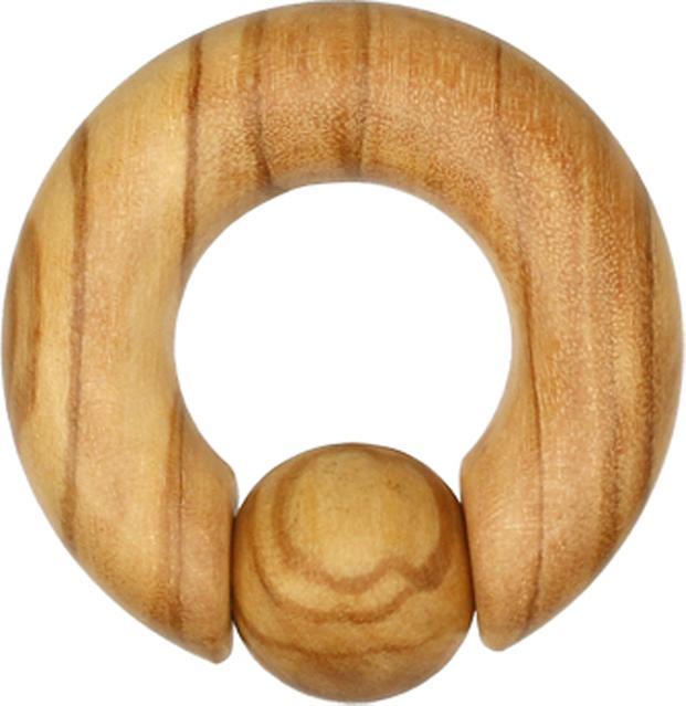 Immagine prodotto Star Piercing Anello di chiusura a sfera in legno d'ulivo (senza ottone, Organico)