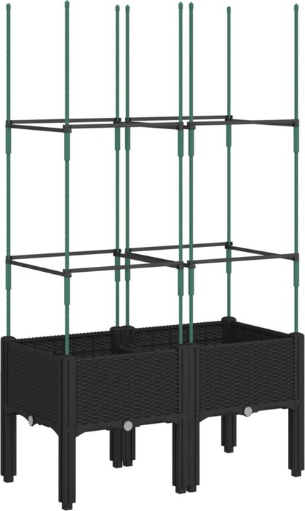 Produktbild VidaXL Pflanzkübel mit Rankgitter PP