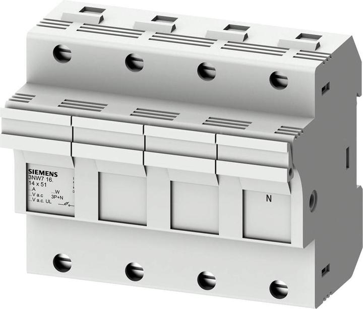 Actual product image Siemens Miniature fuse holder screw 14x51mm 3NW7162 (50 A)