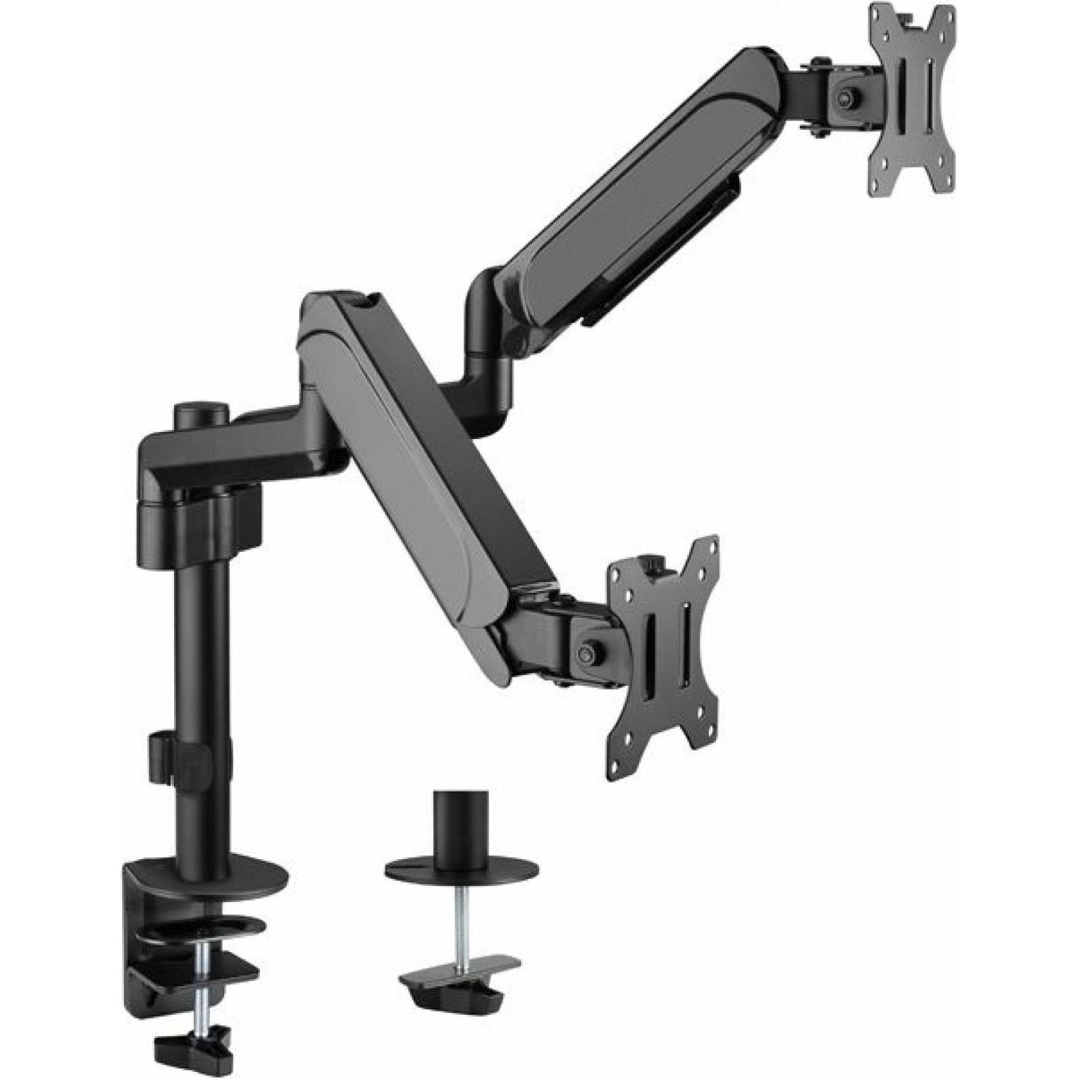 equip Dual (Tisch, 32.01"), Monitor Halterung, Schwarz