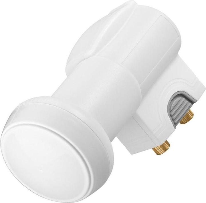 Goobay Universal Twin LNB digitaler SAT-LNB DVB-S2 für 2 Teilnehmer 4K, HDTV, 3D Empfang