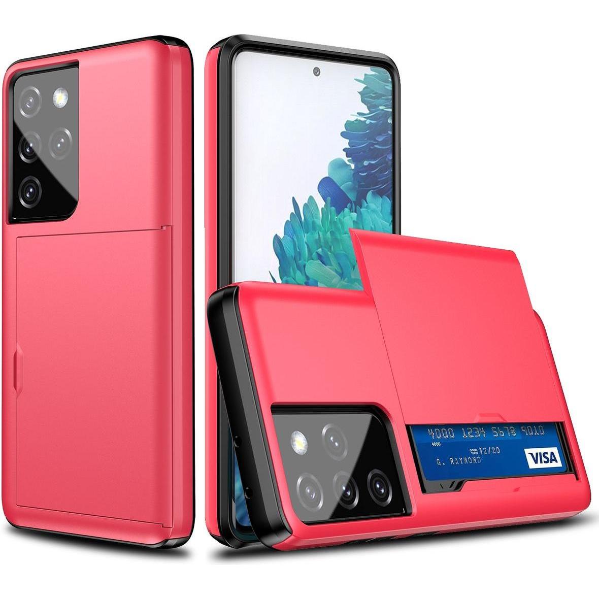 König Design Hülle Handy Schutz für Samsung Galaxy S21 Ultra Case Cover Tasche Etuis Rot Neu (Samsung Galaxy S21 Ultra),...