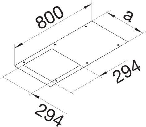Produktbild Hager Abdeckung BKA400800Q08 für BKF/BKW400 Q08 (80 cm)