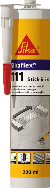 Actual product image Sika Sikaflex-111 Stick and Seal (Black, 290 ml)