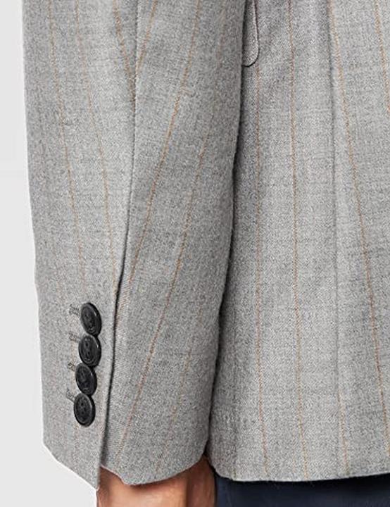 Actual product image Hackett Large Stripe Flannel Jacket with Flap Pockets and Slim Fit (42)