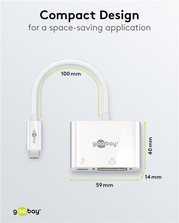 Produktbild Goobay USB Typ C — DVI (USB Typ-C, 19 cm)