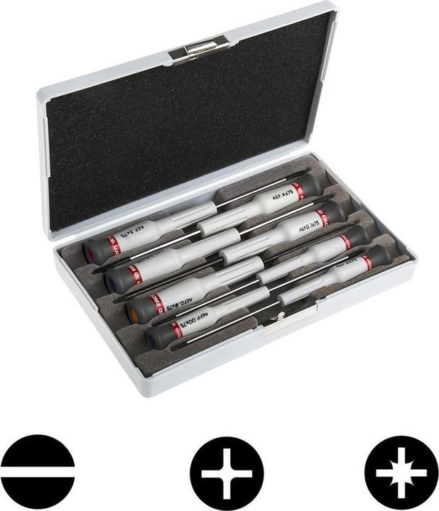 Produktbild Facom MicroTech Handschrauber 8teilig (Pozidriv-Kreuzschlitz (PZ), Schlitz)