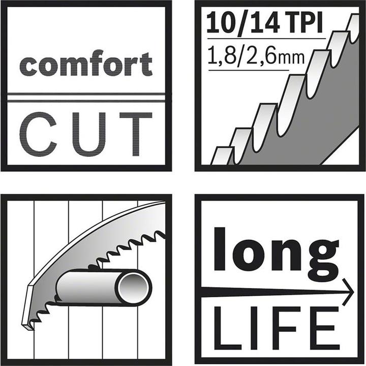 Produktbild Bosch Professional Zubehör Säbelsägeblatt S 1122 VF, Flexible for Wood and Metal, 5er-Pack