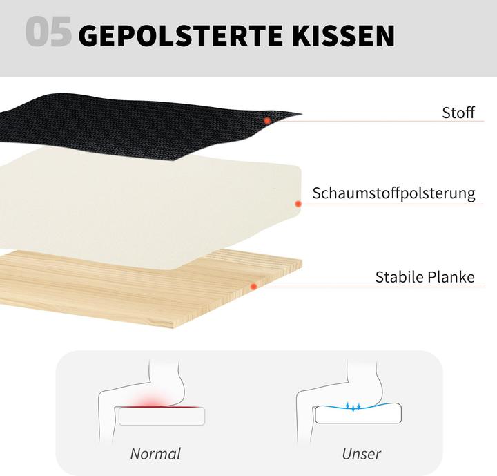 Produktbild Homcom Schreibtischstuhl Polyester, Mehrschichtenplatte Schwarz (54 - 74 cm)
