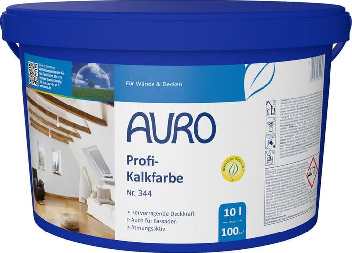AURO Professional lime paint 344 (White, 10 l)