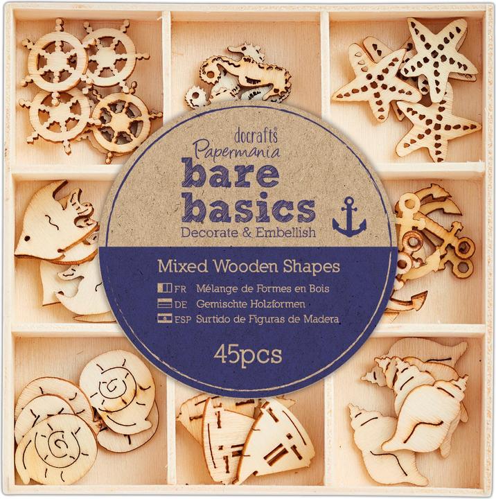 Actual product image Papermania Wooden scatter pieces "Maritime", 45 pieces