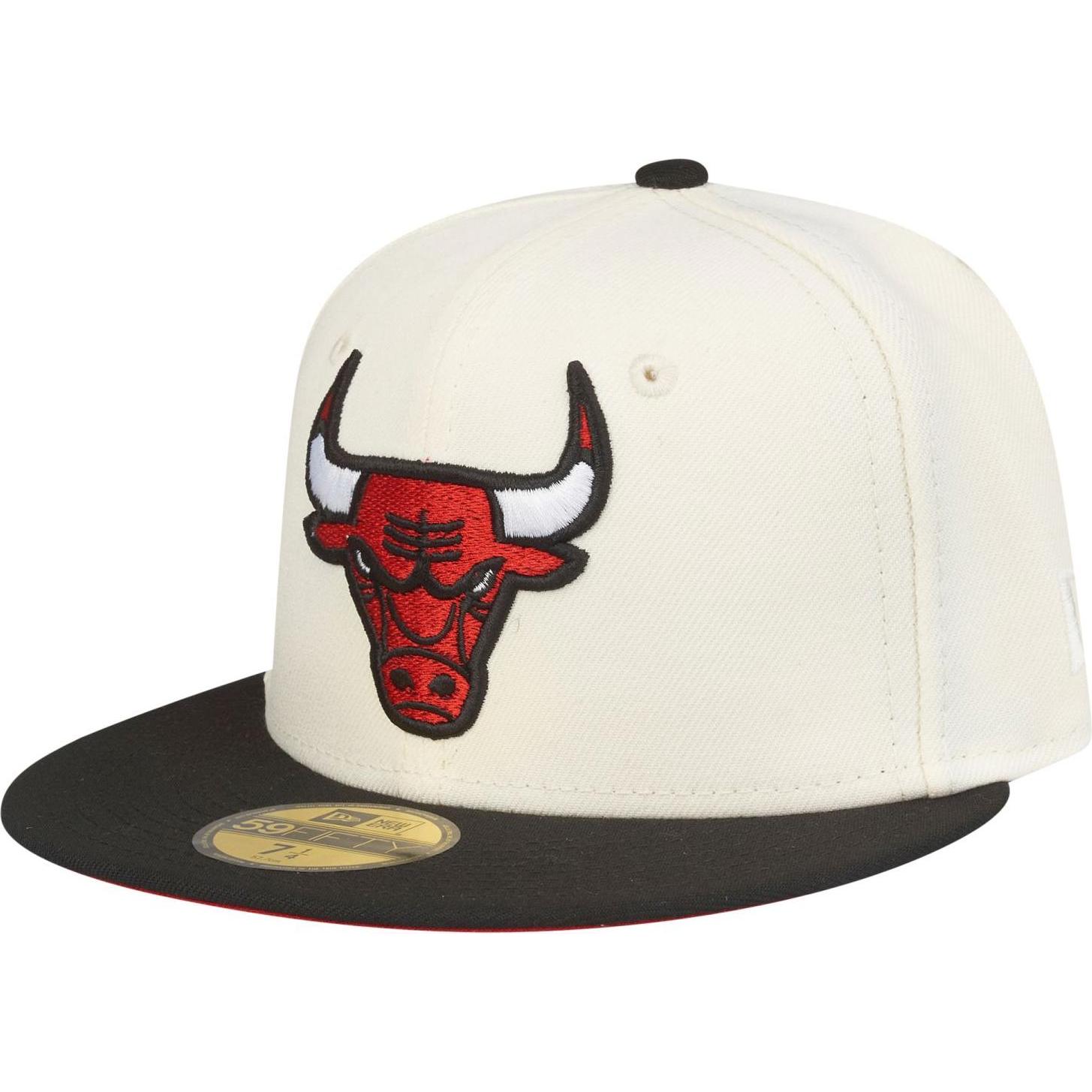 New Era, Herren, Cap, 59Fifty Cap - SIDEPATCH Chicago Bulls beige - 8, Beige, (8)
