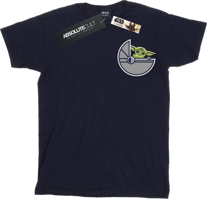 Actual product image Star Wars Mens The Mandalorian The Child Profile Breast Print T-Shirt (XL)