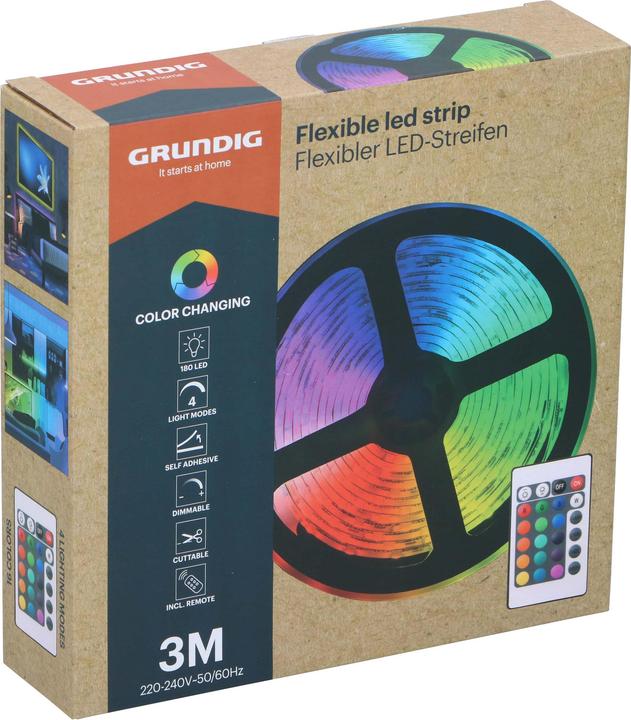 Actual product image Grundig Led strip RGB 60Led/meter PL (RGB, 300 cm, Indoor)