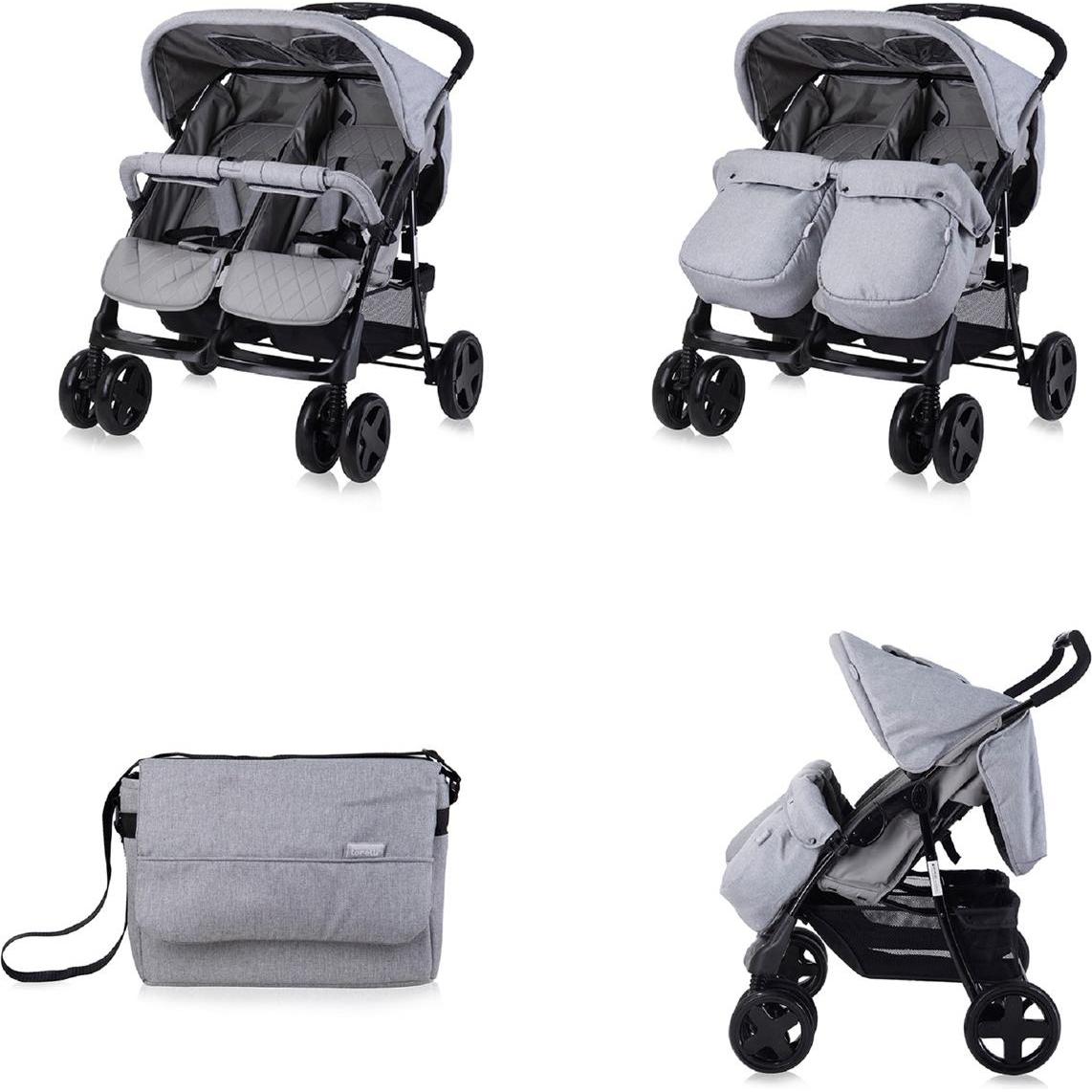 Lorelli, Kinderwagen, Zwillingswagen TWIN Wickeltasche