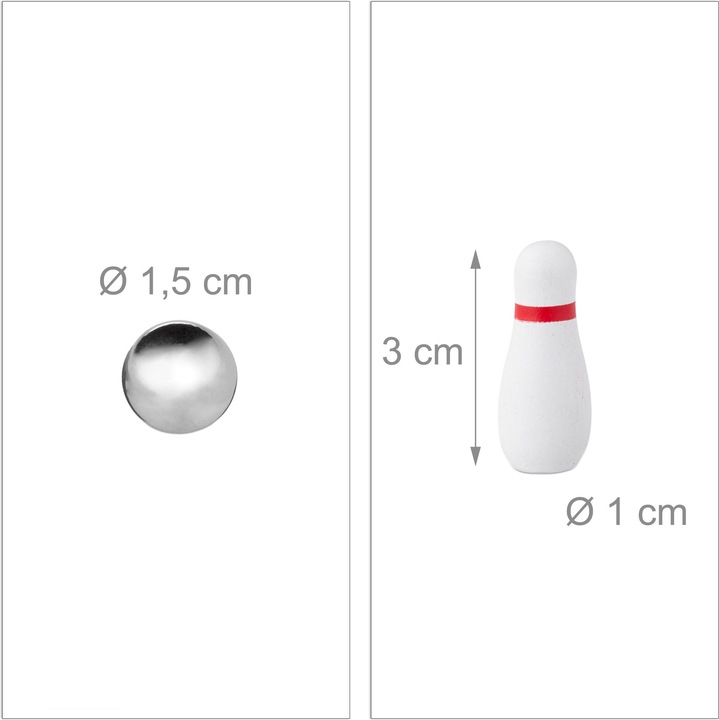 Actual product image Relaxdays Mini Table Top Bowling Game