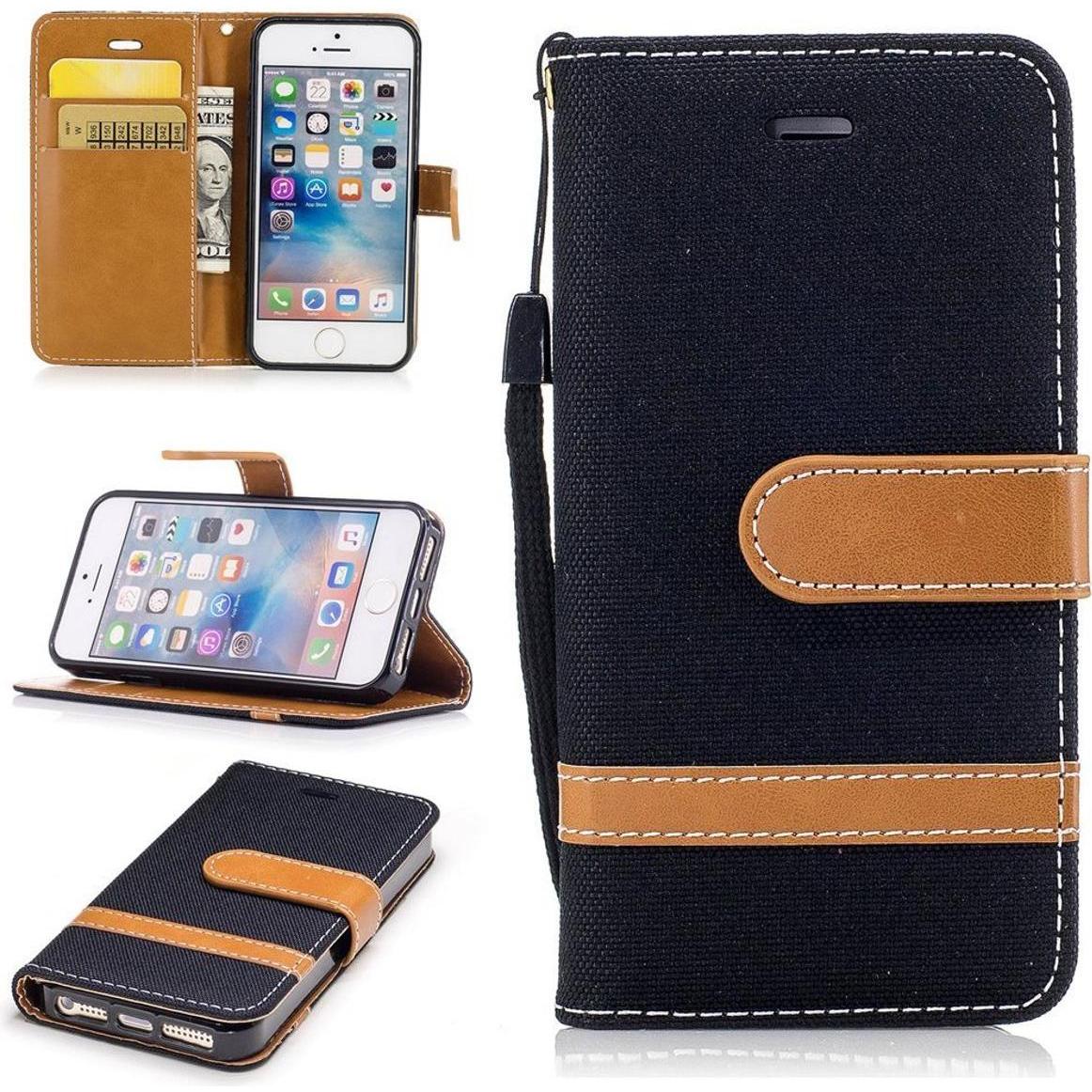 König Design Hülle Handy Schutz für Apple iPhone 5 / 5s / SE Case Cover Tasche Wallet Etui (Apple iPhone 5), Smartphone ...