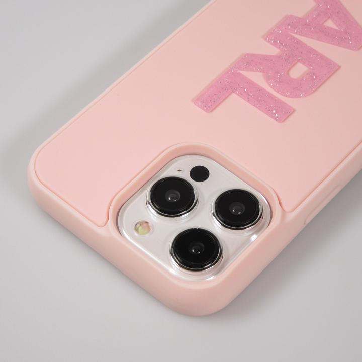 Actual product image Karl Lagerfeld KLHCP15X3DMBKCP iPhone 15 Pro Max 6.7" różowy/pink hardcase 3D Rubber Glitter Logo (Apple iPhone 15 Pro Max)