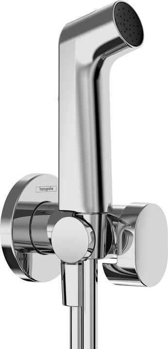 hansgrohe Bidette S Handbrause, 1jet, für Kaltwasser, mit Brausehalterung, rundes Design, EcoSmart+