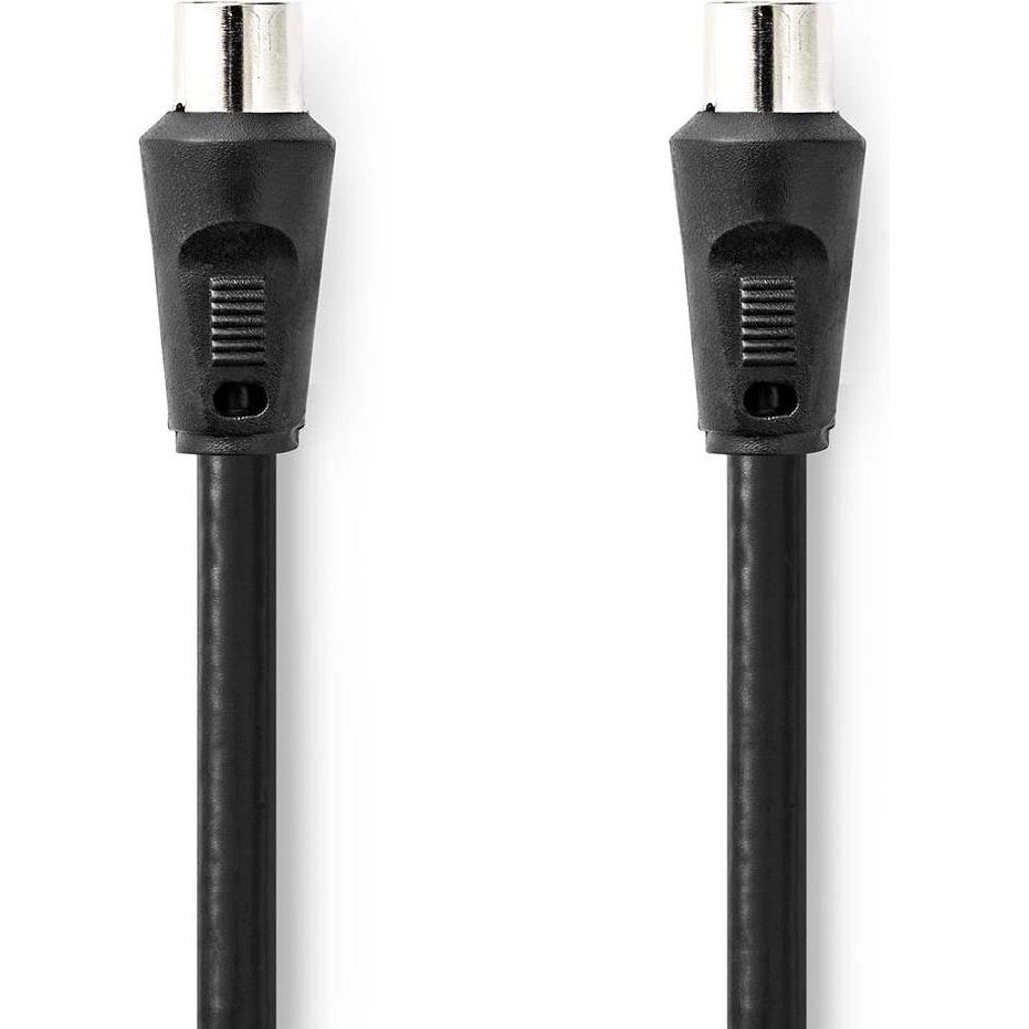 Nedis Koaxial Kabel IEC (Coax) Stecker IEC (Coax) Buchse Vernickelt 90 dB 75 Ohm Doppelt (75 dB, Antennenkabel), Antenne...
