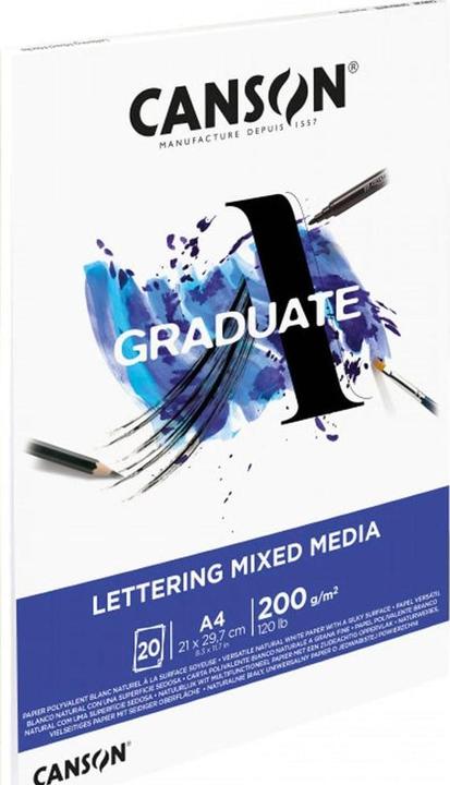 Actual product image Canson Study pad GRADUATE LETTERING MIXED MEDIA, DIN A4 (A4, Plain)