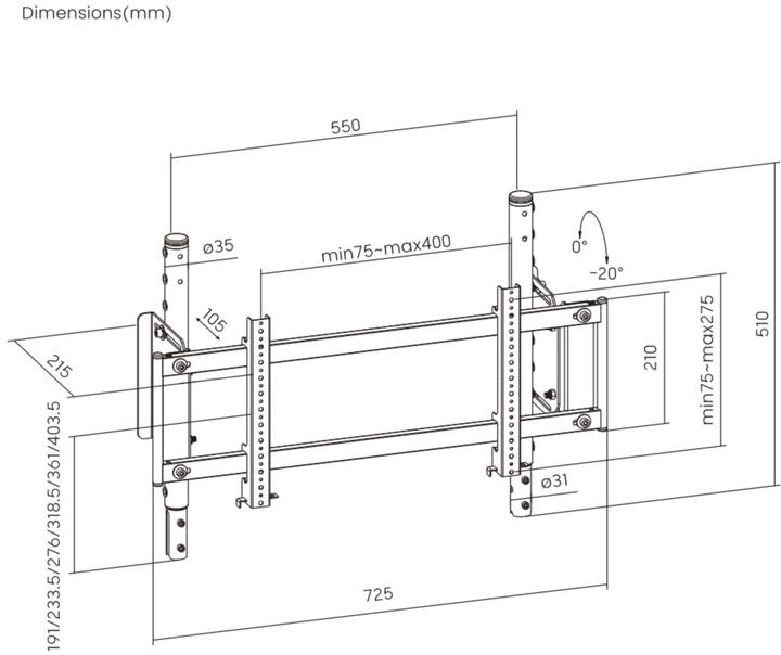 Actual product image Oplite R8 On Top Monitor Mount Black retail (freight forwarding)