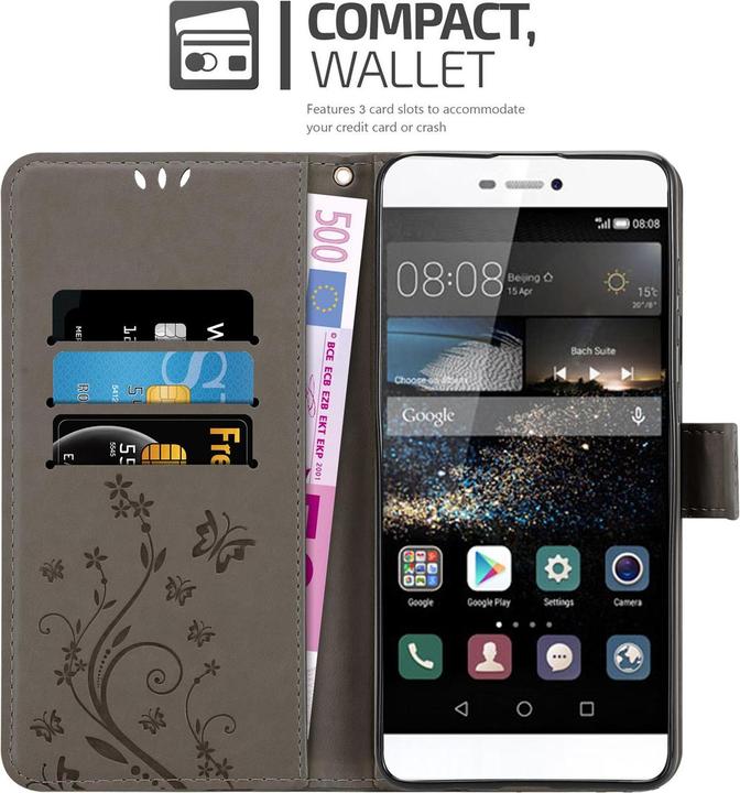 Actual product image Cadorabo Flower Book Cover (Huawei P8)