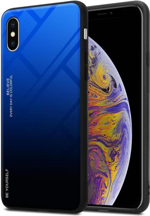 Actual product image Cadorabo TPU 2 colors glass cover (Apple iPhone XS Max)