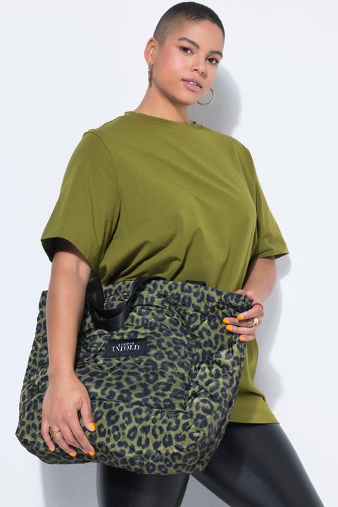 Image du produit Studio Untold Sac cabas, surpiqûres, léopard