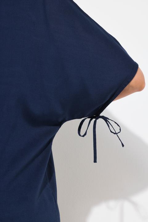 Immagine prodotto Ulla Popken Blusa a tunica dal taglio oversize con scollo a barca e mezze maniche (46, 48)