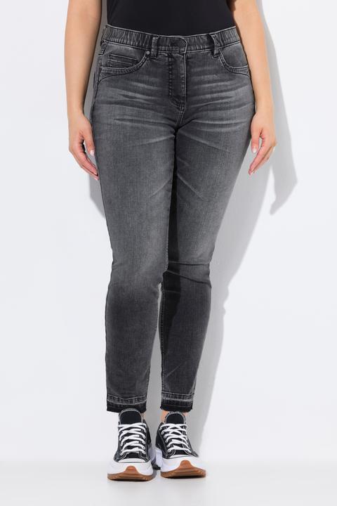 Produktbild Ulla Popken Jeans Sarah, Fransensaum, schmales Bein, Komfortbund (46)