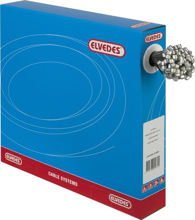 Actual product image Elvedes Brake wire ø1.5x2250mm box roller nipple7x6