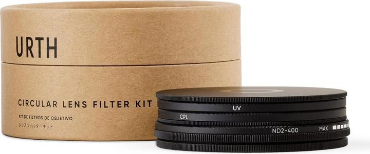 Urth 46 mm UV, circulair polariserend (CPL), ND2 400 lensfilterset (46 mm, UV-filter, 46 mm)