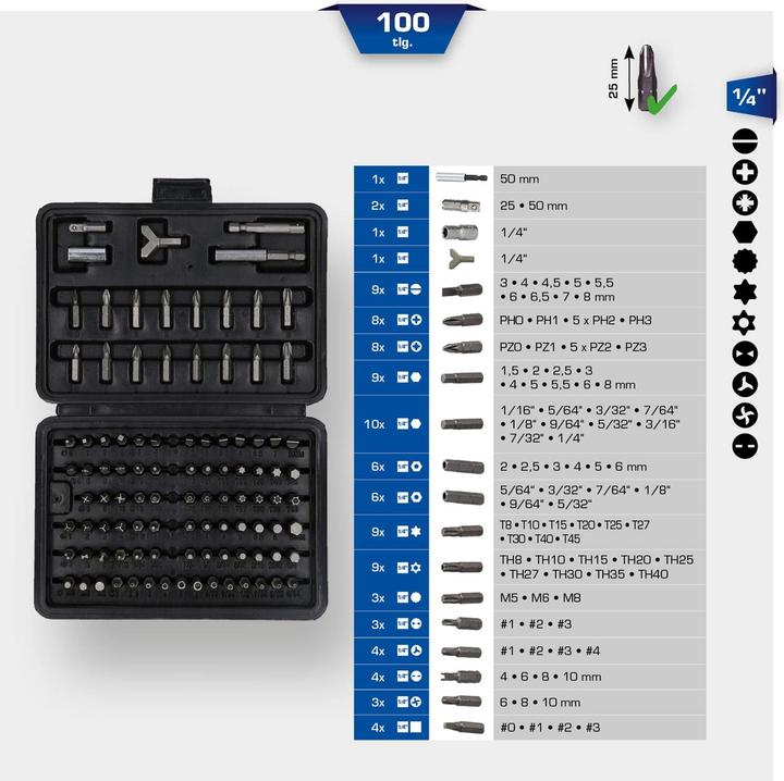 Actual product image Brilliant Tools Screwdriver bit set