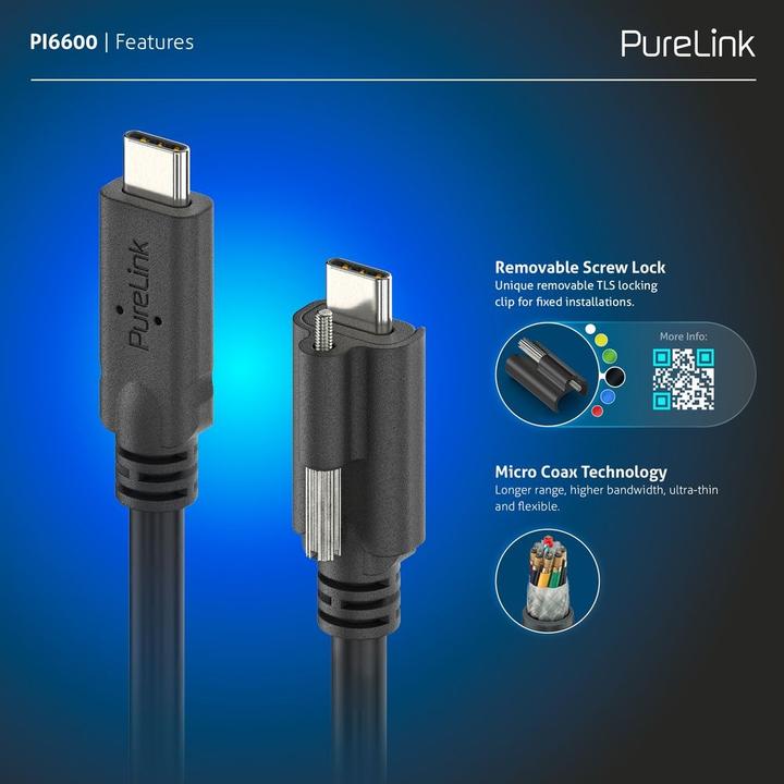 Image du produit Purelink MicroX4 USB4-Kabel USB C - USB C 3 m (3 m, 240 W)
