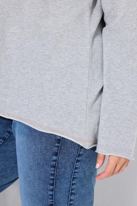 Immagine prodotto Ulla Popken Felpa dal taglio oversize con fiocco, scollo a V e maniche lunghe (58)