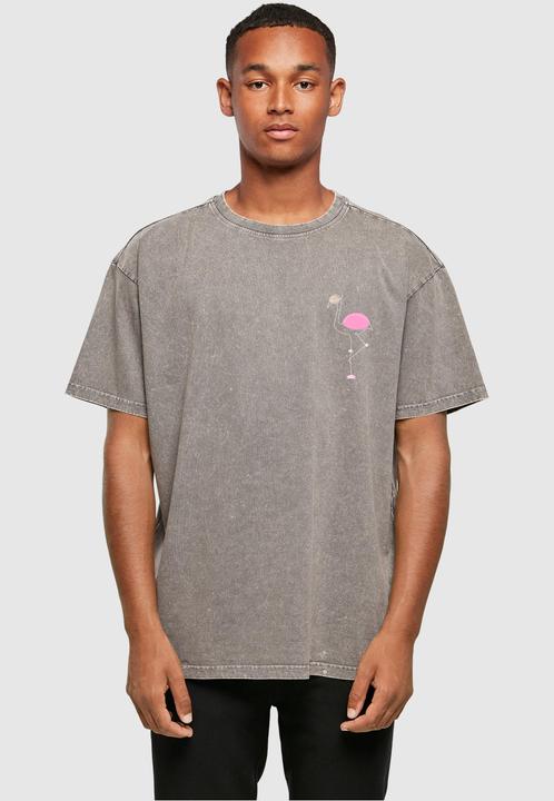 Actual product image Merchcode Flamingo Acid Washed Heavy Oversized Tee - 116899 (L)