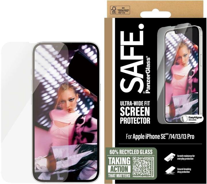 Actual product image PanzerGlass Safe. (1 pcs., Apple iPhone 13, Apple iPhone 13 Pro, Apple iPhone 14, Apple iPhone 16e)